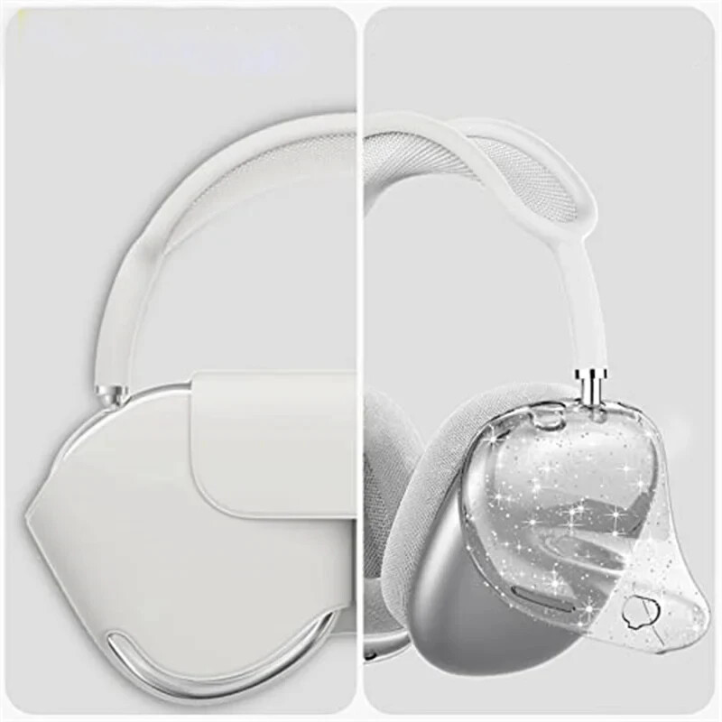 Висококачествен супер защитен калъф за Apple Airpods Max Earphone Case Glitter Sparkle Clear TPU Earphone case защитно покритие
