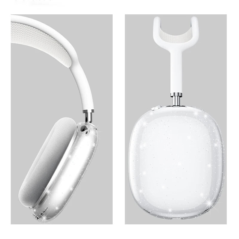 Висококачествен супер защитен калъф за Apple Airpods Max Earphone Case Glitter Sparkle Clear TPU Earphone case защитно покритие