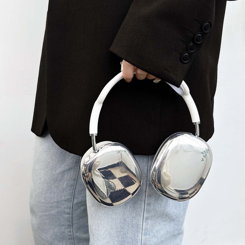 Vrhunske srebrne boje jane torbica za slušalice poklopac za slušalice kapa za slušalice za apple airpods max airpodmax fundas