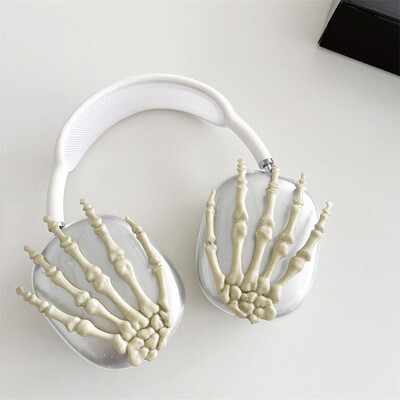 Χαριτωμένη 3D Funny Skeleton Hand Halloween Gift Protective case for Apple Airpods Max Θήκη ακουστικών Clear Headphone For Airpods Max