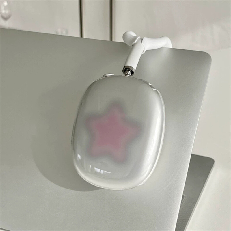 Armas Pink Smudge Star kaitsekate Airpods Max kõrvaklappide ümbrisele läbipaistev pehme silikoon Apple Airpods Max kõrvaklappide jaoks