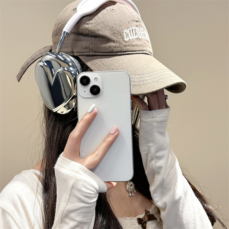 Uus luksuslik 3D Love Heart galvaniseeritud kaitseümbris Airpodidele Max kõrvaklappide ümbris Apple Airpods Max kõrvaklappide kaitseks