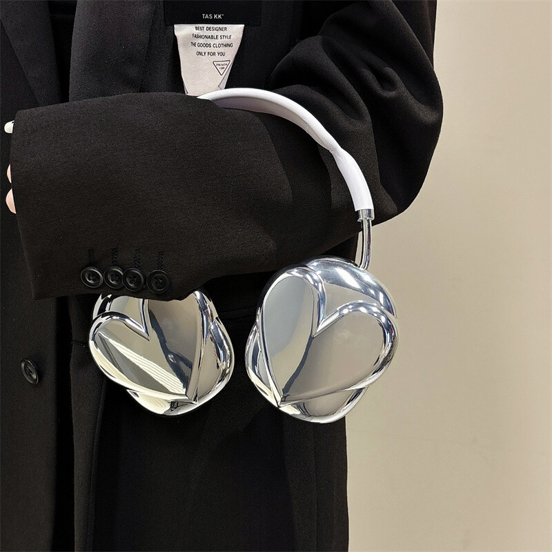 Uus luksuslik 3D Love Heart galvaniseeritud kaitseümbris Airpodidele Max kõrvaklappide ümbris Apple Airpods Max kõrvaklappide kaitseks