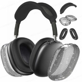 2024 Za AirPod Max Poklopac za slušalice 3D prozirni zaštitnik Torbica otporna na padove i prašinu za AirPods Max Glitter Aesthetics