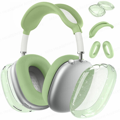 2024 Za AirPod Max Poklopac za slušalice 3D prozirni zaštitnik Torbica otporna na padove i prašinu za AirPods Max Glitter Aesthetics