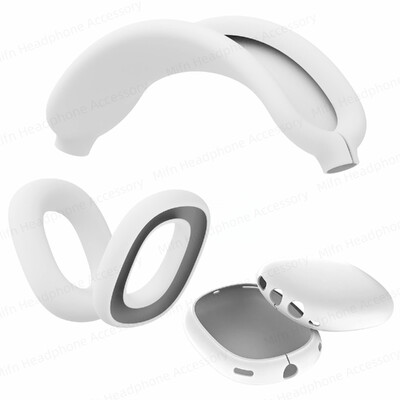 3 viename Minkštas plaunamas galvos apdangalas, skirtas AirPods Max silikoninėms ausinėms, apsauginis dėklas Ausinių priedai