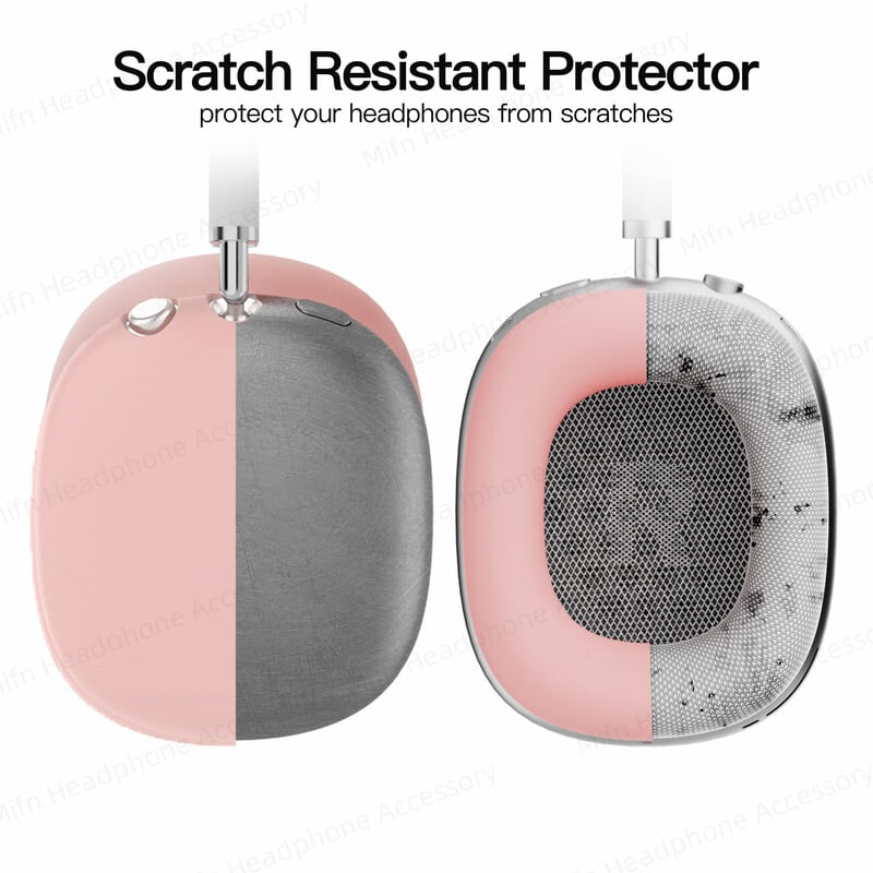 3 viename Minkštas plaunamas galvos apdangalas, skirtas AirPods Max silikoninėms ausinėms, apsauginis dėklas Ausinių priedai