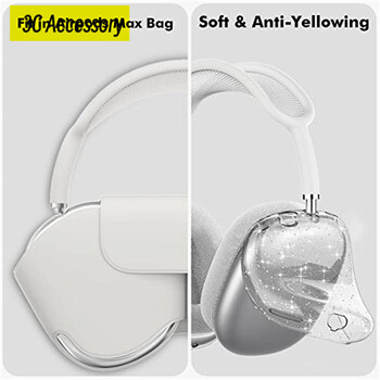 Για το 2024 Airpod Max Case 3D Glitter Διάφανη θήκη Μαλακό αντιχαρακτική προστατευτικό κάλυμμα για Apple Air Pods Max Κάλυμμα ακουστικών