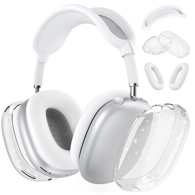 Za 2024 Airpod Max Case 3D svjetlucava prozirna torbica Meka zaštitna navlaka protiv ogrebotina Za Apple Air Pods Max Poklopac za slušalice