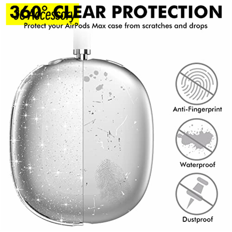 Za 2024 Airpod Max Case 3D svjetlucava prozirna torbica Meka zaštitna navlaka protiv ogrebotina Za Apple Air Pods Max Poklopac za slušalice