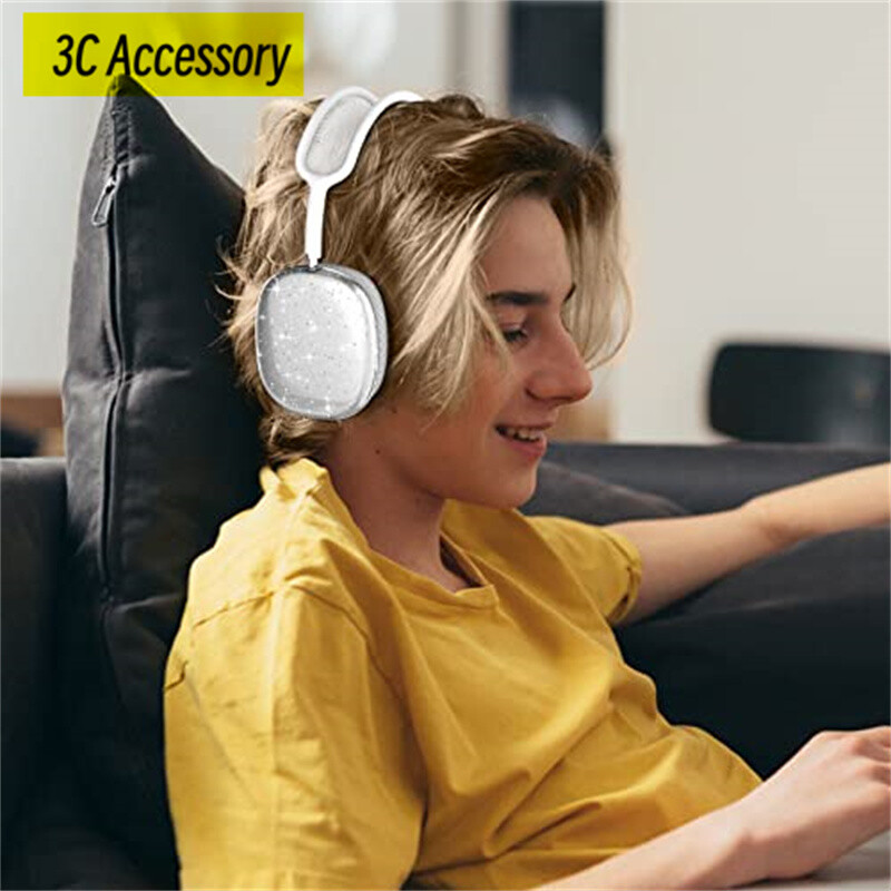 Za 2024 Airpod Max Case 3D svjetlucava prozirna torbica Meka zaštitna navlaka protiv ogrebotina Za Apple Air Pods Max Poklopac za slušalice