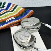 Luksuzna 3D bljeskalica dijamantna mašna galvanizirana za Airpods Max Slušalice Slušalice Kawaii srebrni dodaci Zaštitna maska