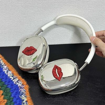 Luksuzna 3D bljeskalica dijamantna mašna galvanizirana za Airpods Max Slušalice Slušalice Kawaii srebrni dodaci Zaštitna maska