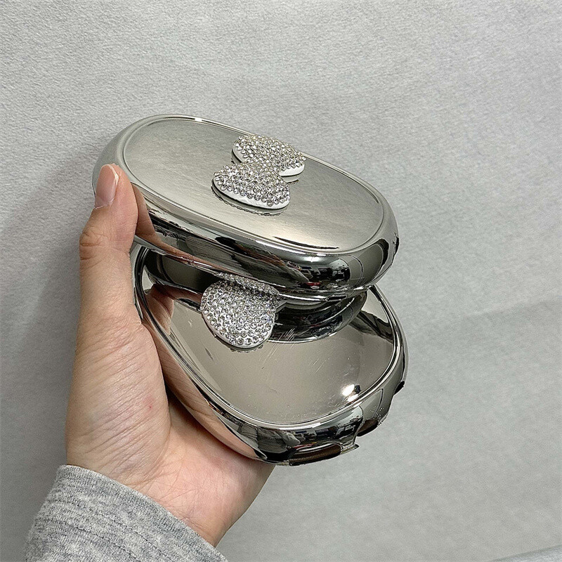 Luksuzna 3D bljeskalica dijamantna mašna galvanizirana za Airpods Max Slušalice Slušalice Kawaii srebrni dodaci Zaštitna maska