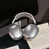 2 vnt./komplektas Sidabrinis galvaninis dangtelis, skirtas AirPods Max Wireless Ausinių Dėklas Apsauginė Rankovė Madinga AirPodsMax Protector