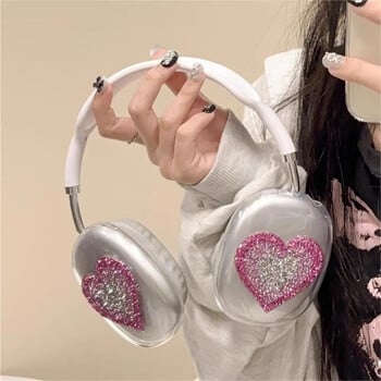 Νέο για Airpods Max Θήκη ακουστικών Luxury Glitter Gradual Change Love Heart Προστατευτικό κάλυμμα για θήκη ακουστικών Apple Airpods Max