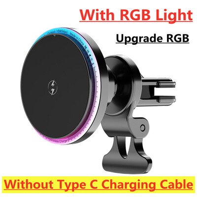 Magnetski bežični punjač Auto držač za iPhone 12 13 14 Pro Max 15W Brzi bežični punjač za pametni telefon Auto punjač