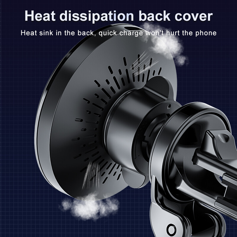 Magnetski bežični punjač Auto držač za iPhone 12 13 14 Pro Max 15W Brzi bežični punjač za pametni telefon Auto punjač