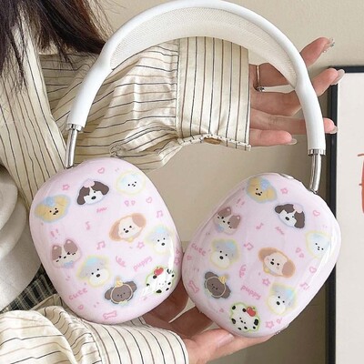 Cute dog ins puppy music love imd maska za slušalice za apple airpodsmax airpod max torbica za slušalice kapa za slušalice