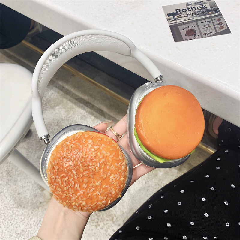 Nova slatka prehrambena prozirna zaštitna torbica za Airpods Max slušalice Silikonska torbica za Apple Airpods Max slušalice Dodaci