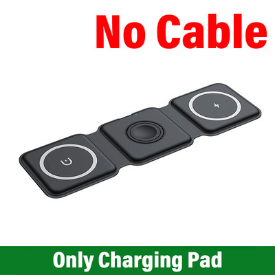 3 u 1 magnetski bežični punjač, sklopivi stalak za iPhone 15 14 13 12 11 Apple Watch AirPods 15 W stanica za brzo punjenje