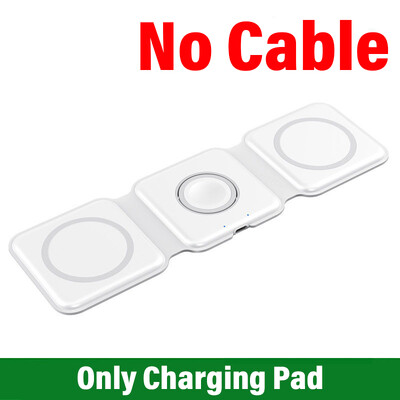 3 u 1 magnetski bežični punjač, sklopivi stalak za iPhone 15 14 13 12 11 Apple Watch AirPods 15 W stanica za brzo punjenje