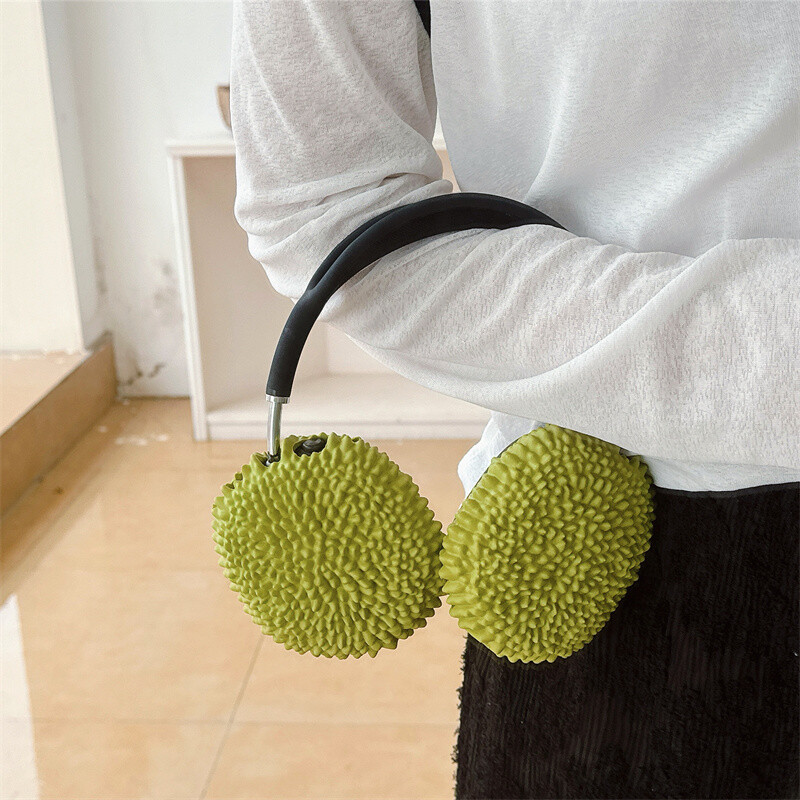 Carcasă de protecție nouă, drăguță, cu Durian, pentru Apple Airpods Max Husă pentru căști, din silicon moale, pentru accesorii Airpods Max