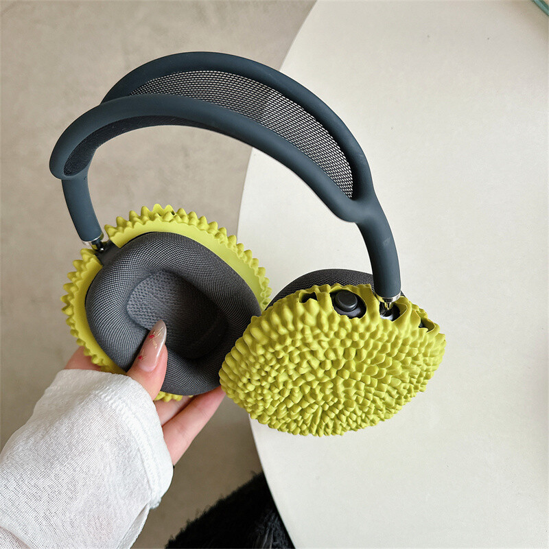 Carcasă de protecție nouă, drăguță, cu Durian, pentru Apple Airpods Max Husă pentru căști, din silicon moale, pentru accesorii Airpods Max