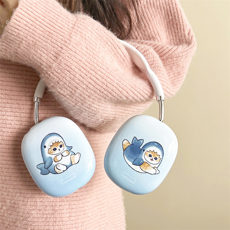 Nova simpatična zaštitna maska s crtanom mačkom za slušalice Airpods Max, silikonska torbica za Apple Airpods Max slušalice, dodatna oprema