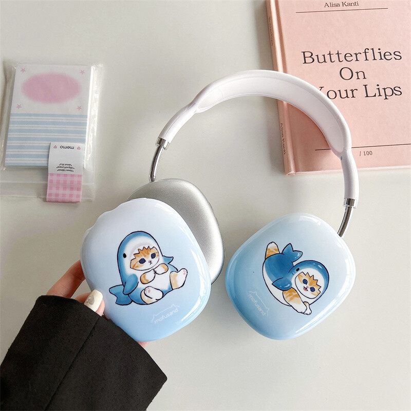 Nova simpatična zaštitna maska s crtanom mačkom za slušalice Airpods Max, silikonska torbica za Apple Airpods Max slušalice, dodatna oprema