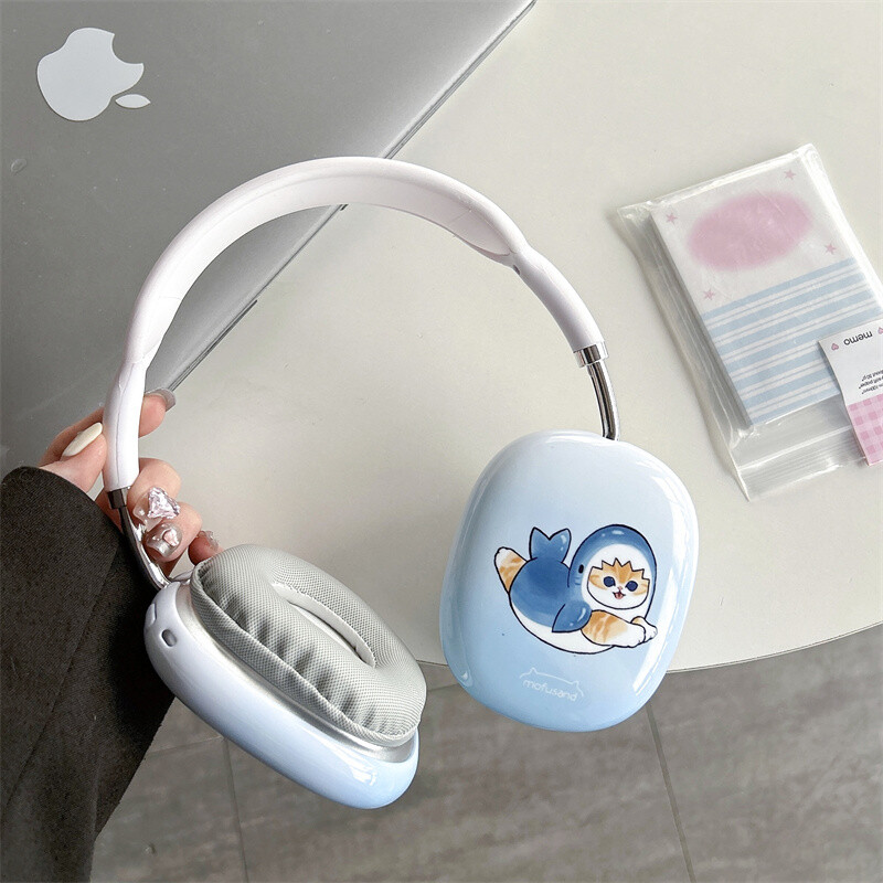 Nova simpatična zaštitna maska s crtanom mačkom za slušalice Airpods Max, silikonska torbica za Apple Airpods Max slušalice, dodatna oprema