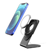 Stalak za MagSafe punjač, aluminijski MagSafe stolni stalak držač Dock, magnetski bežični držač punjača za iPhone 16/15/14/13/12