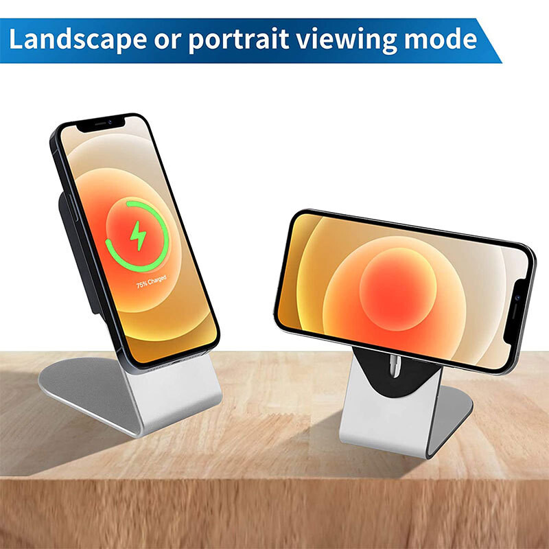 Stalak za MagSafe punjač, aluminijski MagSafe stolni stalak držač Dock, magnetski bežični držač punjača za iPhone 16/15/14/13/12