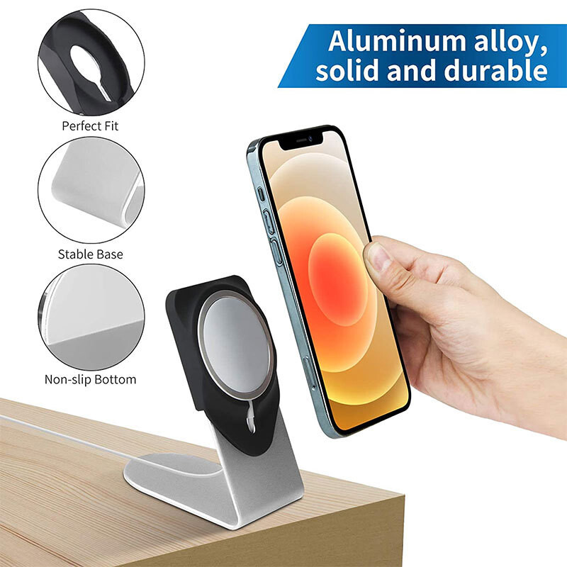 Stalak za MagSafe punjač, aluminijski MagSafe stolni stalak držač Dock, magnetski bežični držač punjača za iPhone 16/15/14/13/12