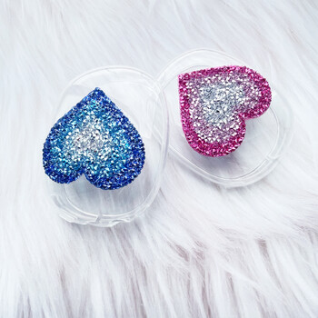 Θήκη ακουστικών Glitter Heart Clear για Apple Airpods Max Προστατευτικές θήκες ακουστικών σιλικόνης για Airpods Max Αριστερό και δεξί κάλυμμα