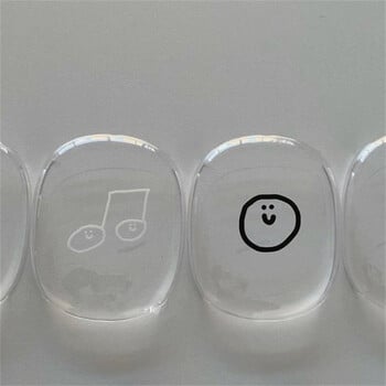 Χαριτωμένο Happy Musical Notation Προστατευτικό κάλυμμα για Airpods Max Θήκη ακουστικών Διαφανές πυρίτιο για ακουστικά Apple Airpods Max