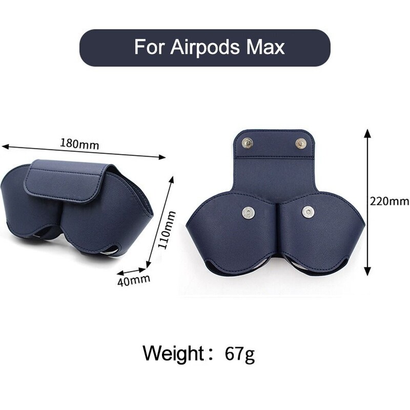 Pametna zaštitna navlaka, mekana kožna torbica za slušalice Airpods Max protiv pada i grebanja, dodaci za slušalice