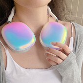 Για AirPods Max Laser Πολύχρωμη θήκη Χαριτωμένη μαλακή θήκη με κάλυμμα TPU Προστατευτικές θήκες για αξεσουάρ ακουστικών Apple AirPods Max Δώρο