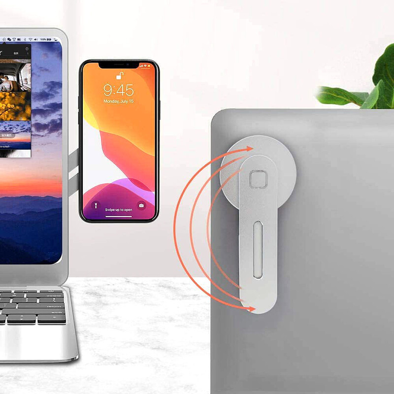 15W brzi bežični punjač, magnetski držač telefona za Magsafe iPhone 14 13 12, metalni nosač za proširenje, bočni nosač zaslona prijenosnog računala