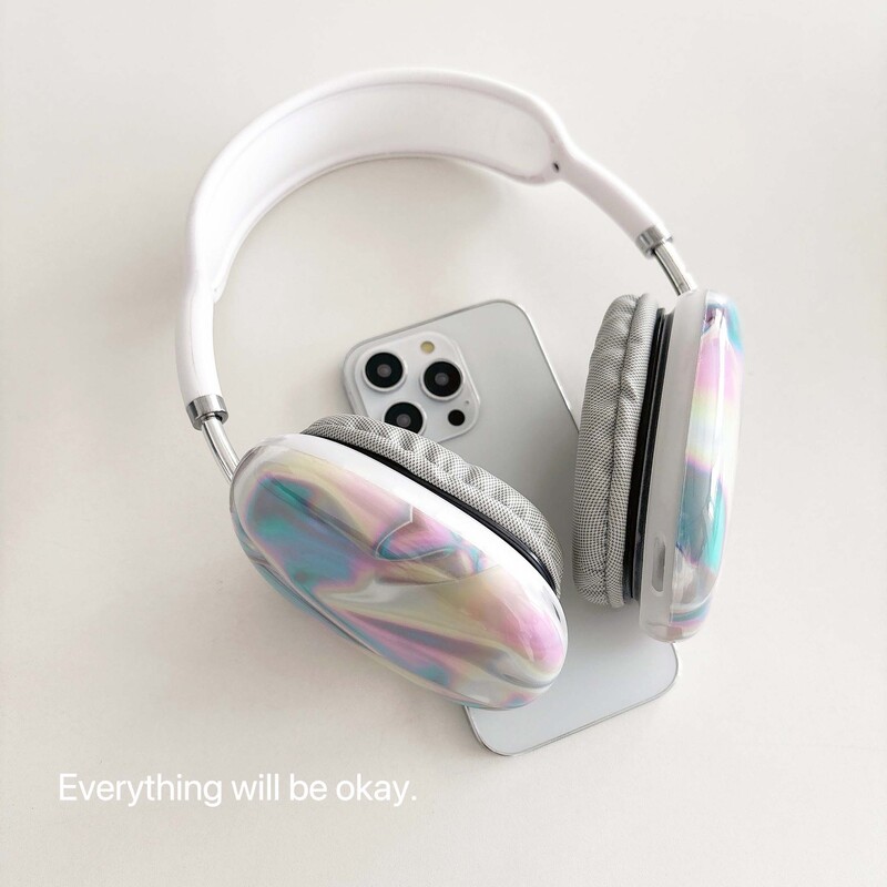 Water ripple šareni ins imd torbica za slušalice poklopac za slušalice za apple airpodmax art kapa za slušalice za airpods max conque