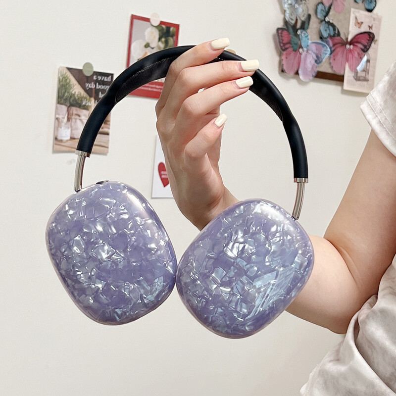 Prikladno za Apple Airpods Max zaštitnu torbicu, prozirnu TPU mekanu školjku, Bluetooth slušalicu sa slušalicama, moderan i trendi a