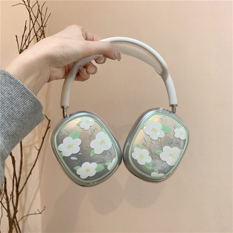 Mielas „Ryto šlovės“ dėklas „AirPods Max“ ausinėms, skaidri, minkšta TPU oda, apsauganti nuo įbrėžimų, itin apsauginis „Apple AirPods Max“ dangtelis