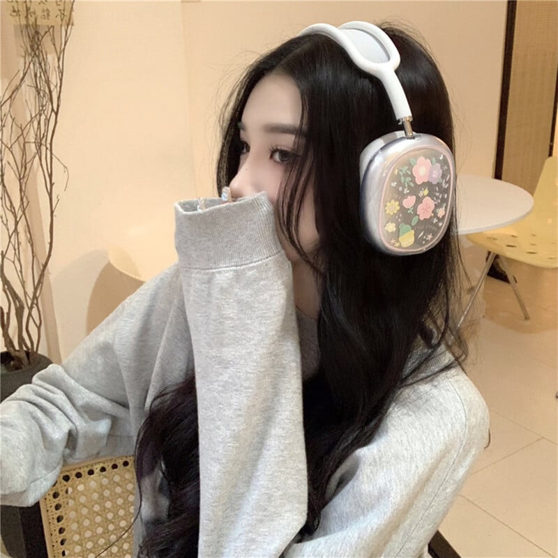 Mielas „Ryto šlovės“ dėklas „AirPods Max“ ausinėms, skaidri, minkšta TPU oda, apsauganti nuo įbrėžimų, itin apsauginis „Apple AirPods Max“ dangtelis