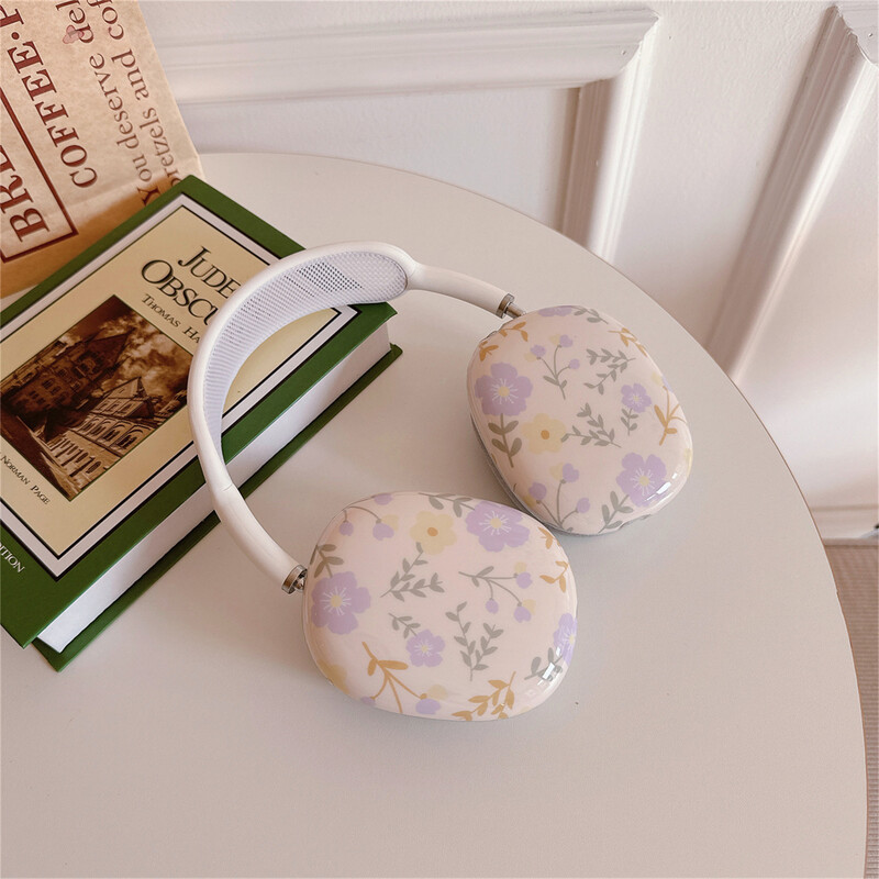 НОВ корейски сладък летен флорален защитен калъф за слушалки Airpods Max, мек силикон за слушалки Apple Airpods Max