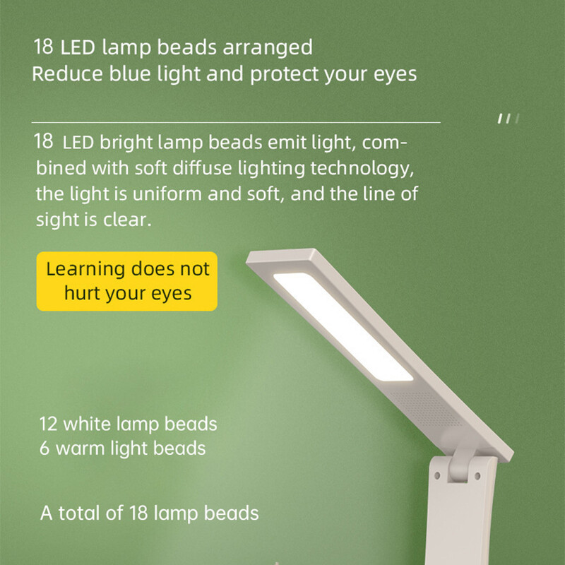 LED stalinė lempa su „Bluetooth“ garsiakalbiu Temperatūros laikrodis pritemdomas stalinis žibintas skaitymo lempa USB akių apsaugos skaitymo stalo lempos