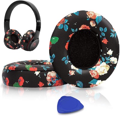 Ανταλλακτικά Earpads για Beats Solo 2 & 3 by Wicked Cushions Earpads for Beats Solo3 Wireless ON-Ear Headphones -Λευκή εκτύπωση