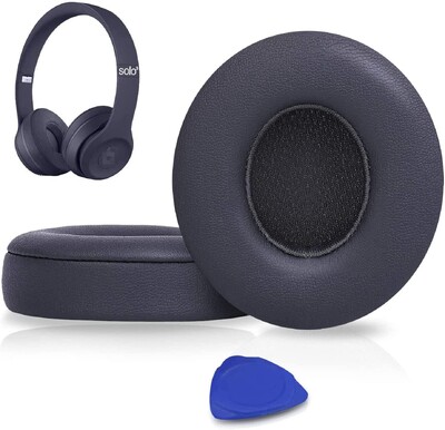 Ανταλλακτικά Earpads για Beats Solo 2 & 3 by Wicked Cushions Earpads for Beats Solo3 Wireless ON-Ear Headphones -Λευκή εκτύπωση