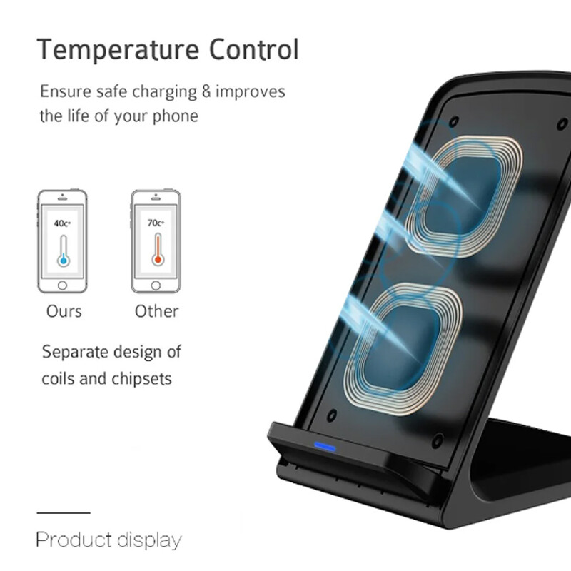 Postolje za brzi bežični punjač od 100 W za iPhone 15 14 13 12 11 Pro Max XR 8 Samsung Xiaomi Induction Fast Charging Dock Station