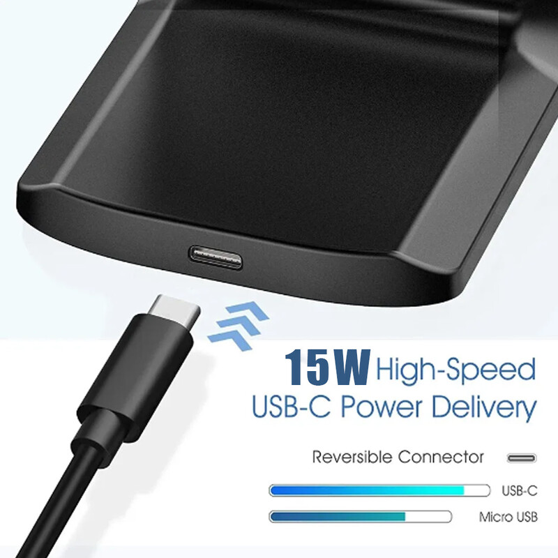 Postolje za brzi bežični punjač od 100 W za iPhone 15 14 13 12 11 Pro Max XR 8 Samsung Xiaomi Induction Fast Charging Dock Station