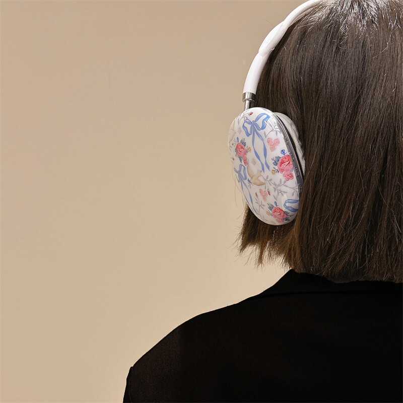 Wildflower wf Rose Scarves bird лента за глава Phone Earphone Case for AirPods Max Wireless earphones Headset Protective Sleeve Cover